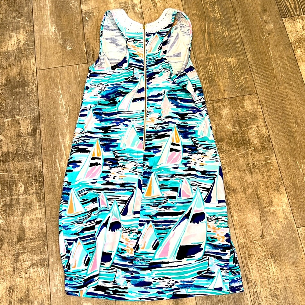 NWT $218 Lilly Pulitzer Carlotta Sailboat Shift Dress Size 00 - Picture 4 of 12